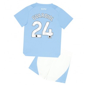 Manchester City Josko Gvardiol #24 Hemmakläder Barn 2023-24 Kortärmad (+ Korta byxor)